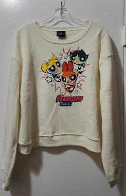 Powerpuff Girls Women's Beige Long Sleeve Oversized Sweatshirt Size M - Image 1 of 3