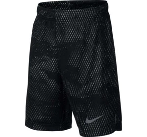 NIKE Boy's Dry Printed Fly Shorts ** BLACK/WHITE/GRAY - 4 ** NWT - Picture 1 of 3