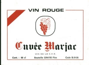 Etiquette de vin Cuvée Marjac vin rouge - Picture 1 of 2