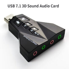 External Virtual USB 7.1 3D Sound Audio Card Adapter Dual Microphone Dual Aud ❤3