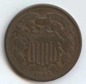 Error 1864 2C VF+ 90º rotated rev. (#11243) - Picture 1 of 2