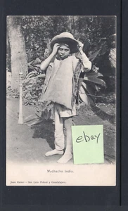 Cartolina VINTAGE c1905 Juan Kaiser fotografia d'arte MESSICO: MUCHACHO INDIO - Foto 1 di 2