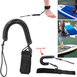 3m Coiled Leg Rope Surfboard Leash Wrist Leash Ankle Leash Surf SUP Paddleboard - Picture 1 of 12