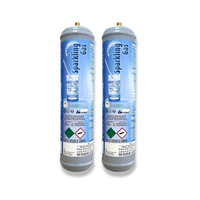 EUROTRE BOMBOLA CO2 E290 600 Grammi MONOUSO ALIMENTARE GASATORE ACQUA FRIZZANTE 2 PZ