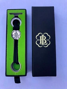 Lucky Brand Keychain Leather Bracelet Clover Charm Key Ring New In Box - Picture 1 of 5