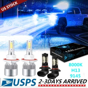 For 2004-2014 Ford F-150 8000K LED Headlight Hi/Low + Fog Light Bulbs Combo x4 - Bild 1 von 12