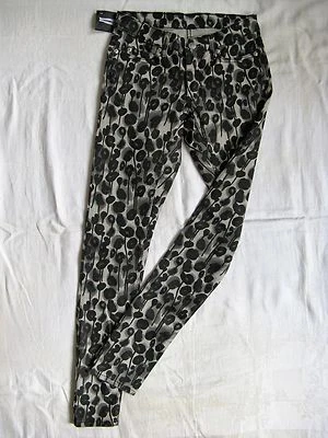 CHEAP MONDAY Damen Jeans Leopard Stretch W24/L30 low waist slim fit skinny leg  - Bild 1 von 3