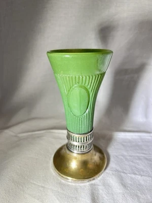 Vaso antigo de jade verde para automóvel modelo T vaso de carro prata E&JB - Imagem 1 de 4