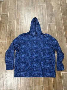 Rhoback Hesi Performance Hoodie Mens 3XL Blue Nightfall Pullover Golf Stretch - Picture 1 of 5