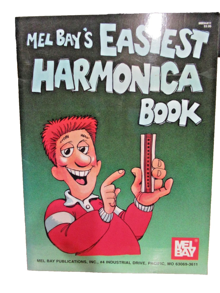 Mel Bay’s Easiest Harmonica Book Beginner Music Instruction Guide - Image 1 of 3