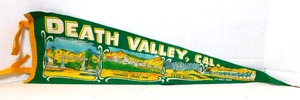 Vintage Death Valley CA Pennant Furnace Creek Inn Sand Dunes 20 Mule Team Green - Picture 1 of 5