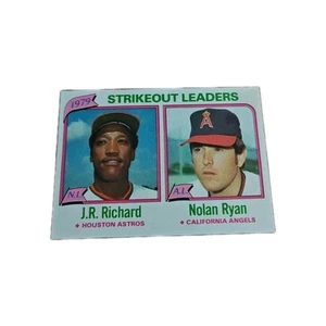 baseball card JR Richard Nolan Ryan Strikeout Leaders 1979 Topps 1980 #206 Vtg - Picture 1 of 2