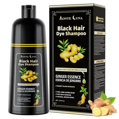 Black Hair Dye Shampoo 3 in 1, Natural Hair Dye Semi Permanent Hair Color, Gray  - Image 1 of 4