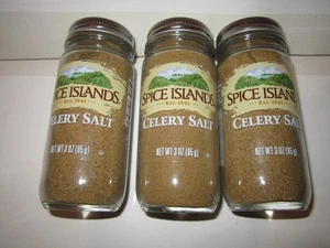 3 New 3oz Jars of Spice Island Celery Salt Spice Sealed Best By Date Jan 21 28 - Picture 1 of 4