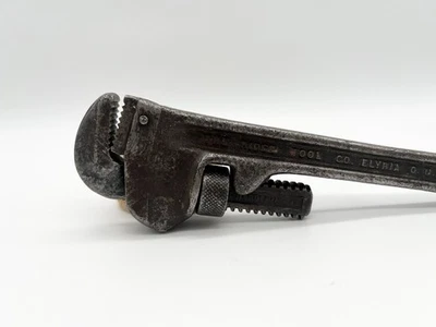 Vintage RIDGID 10” Pipe Wrench Ridge Tool Co. Elyria OH USA Heavy Duty Tool - Image 1 of 4