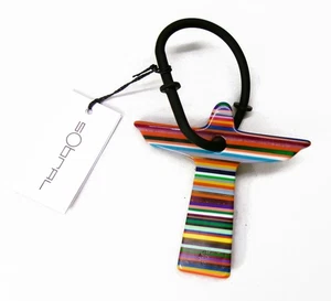 Sobral Brazil Christ the Redeemer Pop Art Artist Made Key Chain - Picture 1 of 5