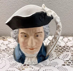 Vintage George Washington figural toby mug jug Lefton label kw2326 hand painted - Picture 1 of 10