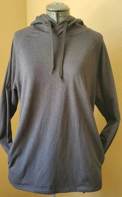 Gaiam ультра мягкий йога толстовка с капюшоном карманы новый без ЯРЛЫКОВ эластичной уголь средний - Изображение 1 из 4