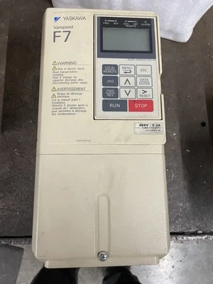 Yaskawa Varispeed F7 480v AC drive, 5.3amp 4kva - CIMR-F7U42P2 - 3hp - Image 1 of 4