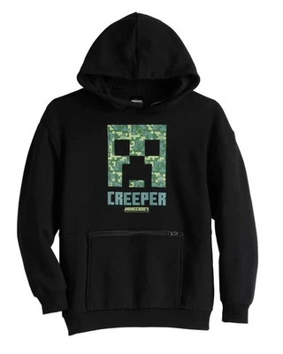 Minecraft Creeper Sudadera con Capucha Pullover para Niños con Canguro y Bolsillo con Cremallera (S) Foto 1 de 4