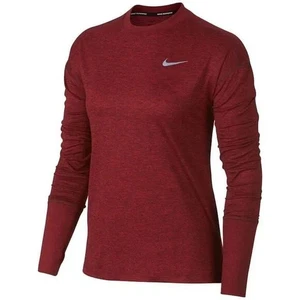 Nike Hombres Dri Fit Element Correr Crew Camiseta Manga Larga Granate Rojo Mediano - Imagen 1 de 11