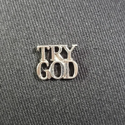 Prendedor de plata esterlina Tiffany & Co "Try God" falta espalda Foto 1 de 4