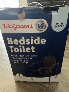 Walgreens Bath Safety Bedside Toilet -Up to 350 Pounds - Item #404635 -pre owned - Picture 1 of 4