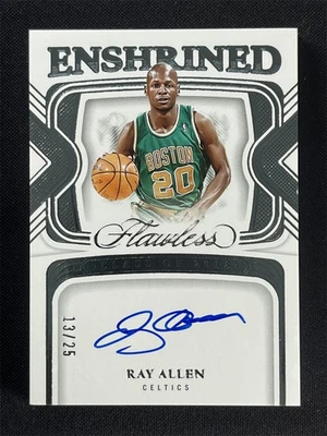 2023-24 Panini Flawless Ray Allen #ES-RAY Enshrined Signatures Auto Celtics /25 - Image 1 of 2