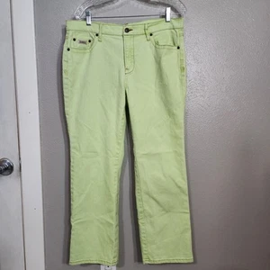 Z Cavaricci Pants Women's Size 12 Lime Green Jeans 90’s Y2K - Picture 1 of 10