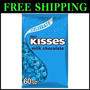 KISSES Cioccolato al Latte, Fogli Blu, 60 oz - Foto 1 di 9