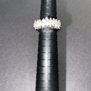 Ring Marquis geformte Steine in silberfarbener Fassung Größe 4-6 verstellbar Kostüm - Bild 1 von 4