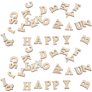 100/200Pcs dumpty toys small wooden letters for crafts Mini Unfinished - Picture 1 of 12