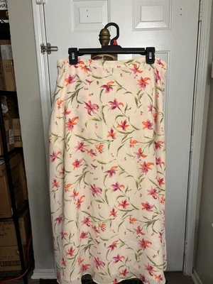 Falda Jennifer Moore Beige Estampado Floral Talla 12 Línea A Foto 1 de 3