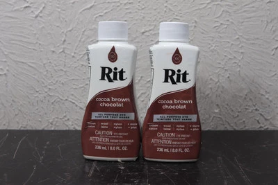 Lot of 2 Rit All-Purpose Liquid Dye, Cocoa Brown Chocolate, 8 fl oz - Image 1 of 4