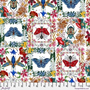 Moths & Beetles, White - Maria Matos, Quilt Fabric 100% Cotton By The Yard - Picture 1 of 3