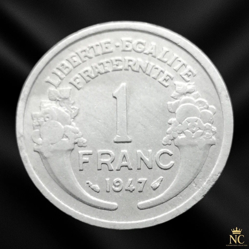 Francia - 1947 - 1 franco Morlon Aluminio, légère (1,3 gr) (N0479) Foto 1 de 3