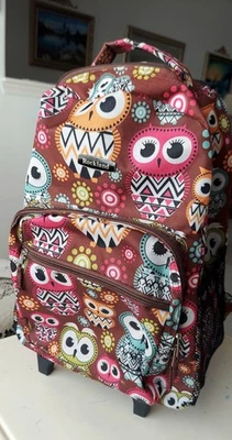 Rockland Double Handle Rolling Backpack Owl 17-Inch - Image 1 of 4