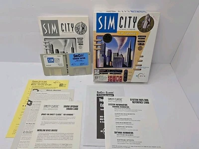 Sim City Classic & Terrain Editor (Windows, 1993) 3.5" Floppies & Manual - Read - Image 1 of 4