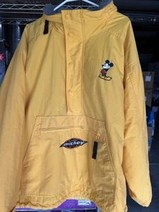 Vintage 90s Disney Store Classic Mickey Mouse Style - Half-zip Pullover - Hood - Picture 1 of 8