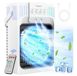 Portable Air Condition Cooling Fan With Remote Quiet With 3 Speeds 3 Mist Light - Picture 1 of 7