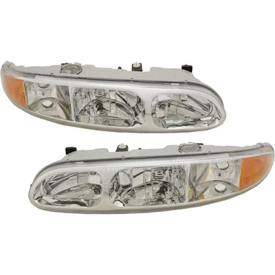 For 1999-2004 Oldsmobile Alero Pair Headlights Driver&Passenger Side w/ Bulbs Foto 1 de 4