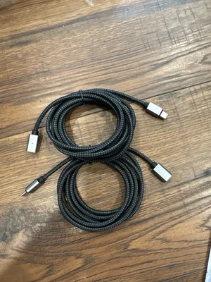 2 pack of Braided  USB-C to USB-A Fast Charge Cable Cord Charger Charging Sync - Image 1 of 3