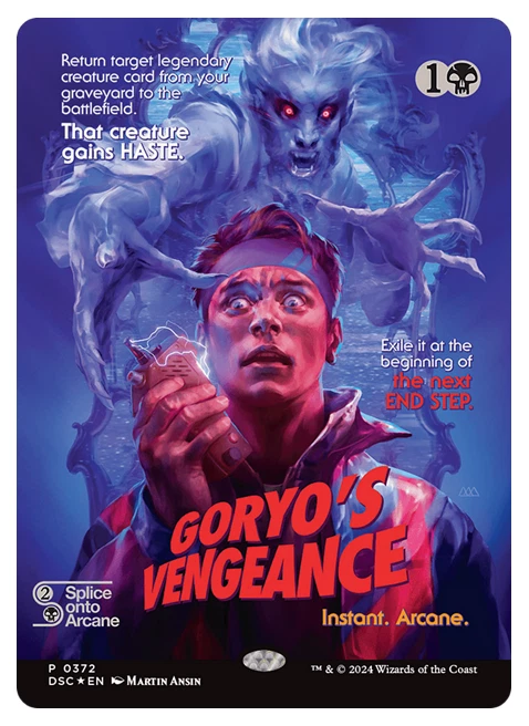 MTG - Borderless FOIL Goryo's Vengeance - Mythic Instant - Duskmourn (DSC) M/NM - Image 1 of 1