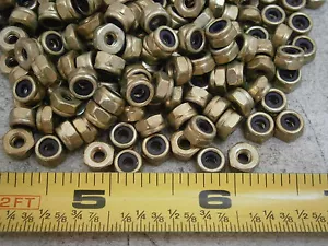 F22NM40 Locking Hex Nut 4/40 Steel Yellow Zinc Lot of 50 #5686 - Picture 1 of 1