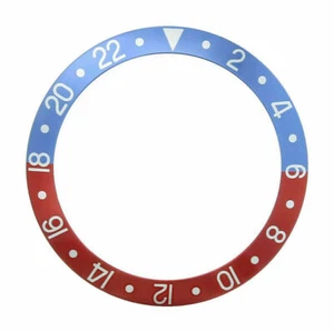 PEPSI BEZEL INSERT FADED FOR VINTAGE AGED ROLEX GMT 1675 1680 16750 BLUE/RED - Picture 1 of 2