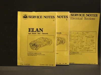 LOTUS Elan 1990 M.Y. Onwards - MANUALI OFFICINA + ELECTRICAL 785 PAGES reprint   - Immagine 1 di 4