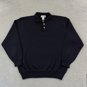 I Levrieri Sweater Mens 2XL Blue Collared Merino Wool Long Sleeve Button Casual - Picture 1 of 11