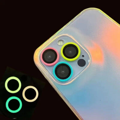 Luminous Camera Lens Glass Protector Metal Ring For iPhone 12 13 14 15 Pro Max - Image 1 of 4