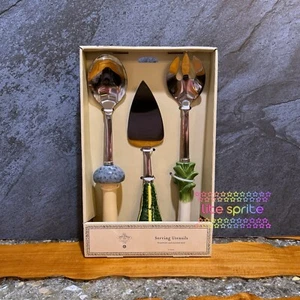 John Derian Target 2024 3pc Stoneware Salad Flatware Serving Set Thanksgiving - Picture 1 of 4