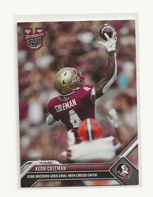 2023 Bowman U Now FOOTBALL /1088 Keon Coleman #15 CIRCUS CATCH